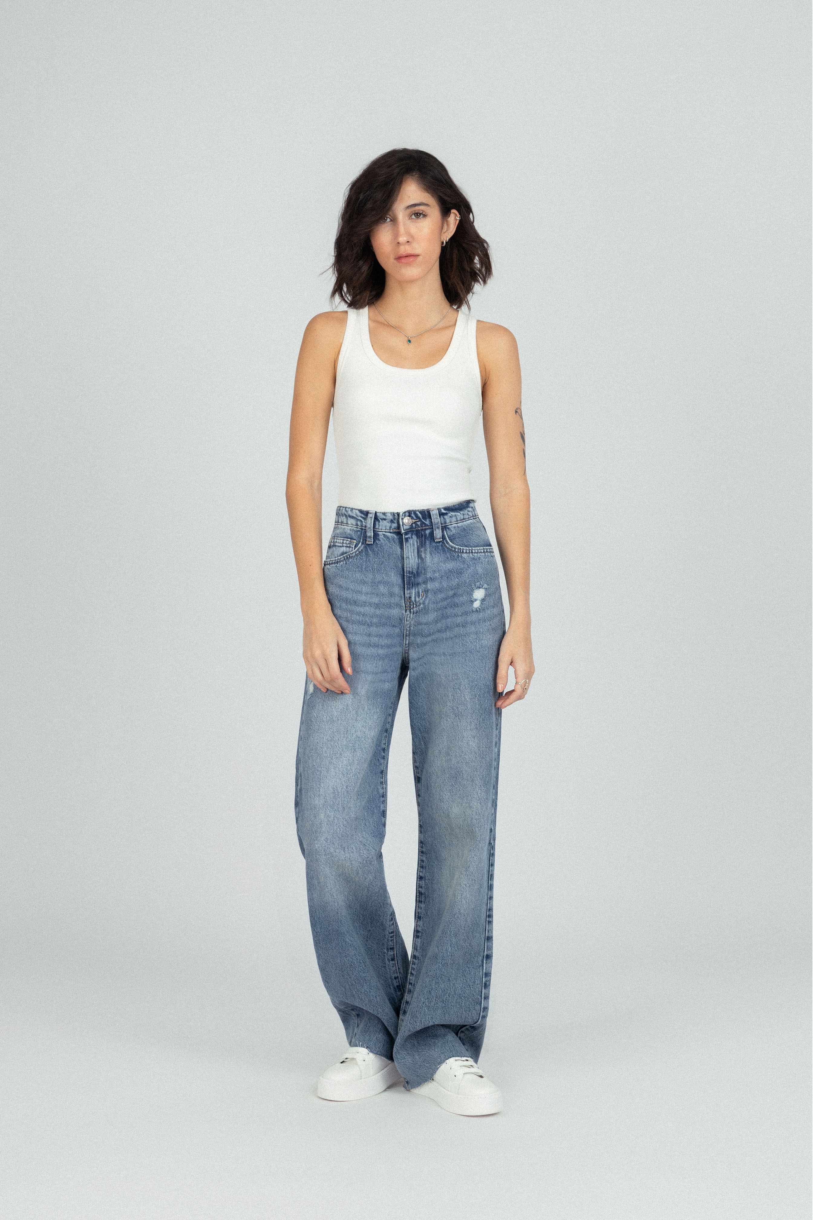Wide Leg Light Blue washed Jeans