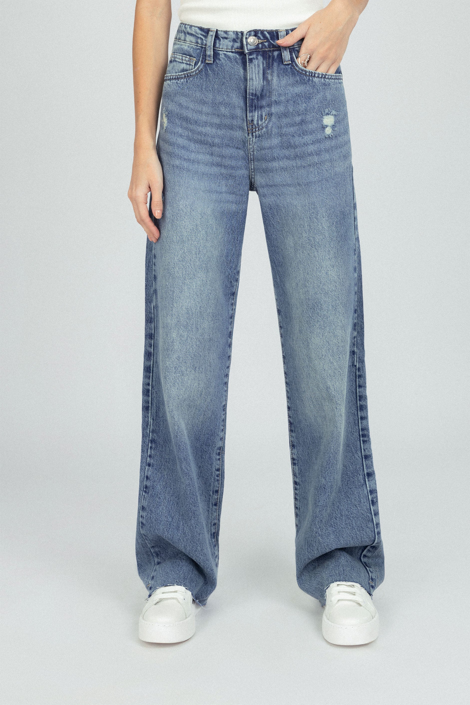 Wide Leg Light Blue washed Jeans