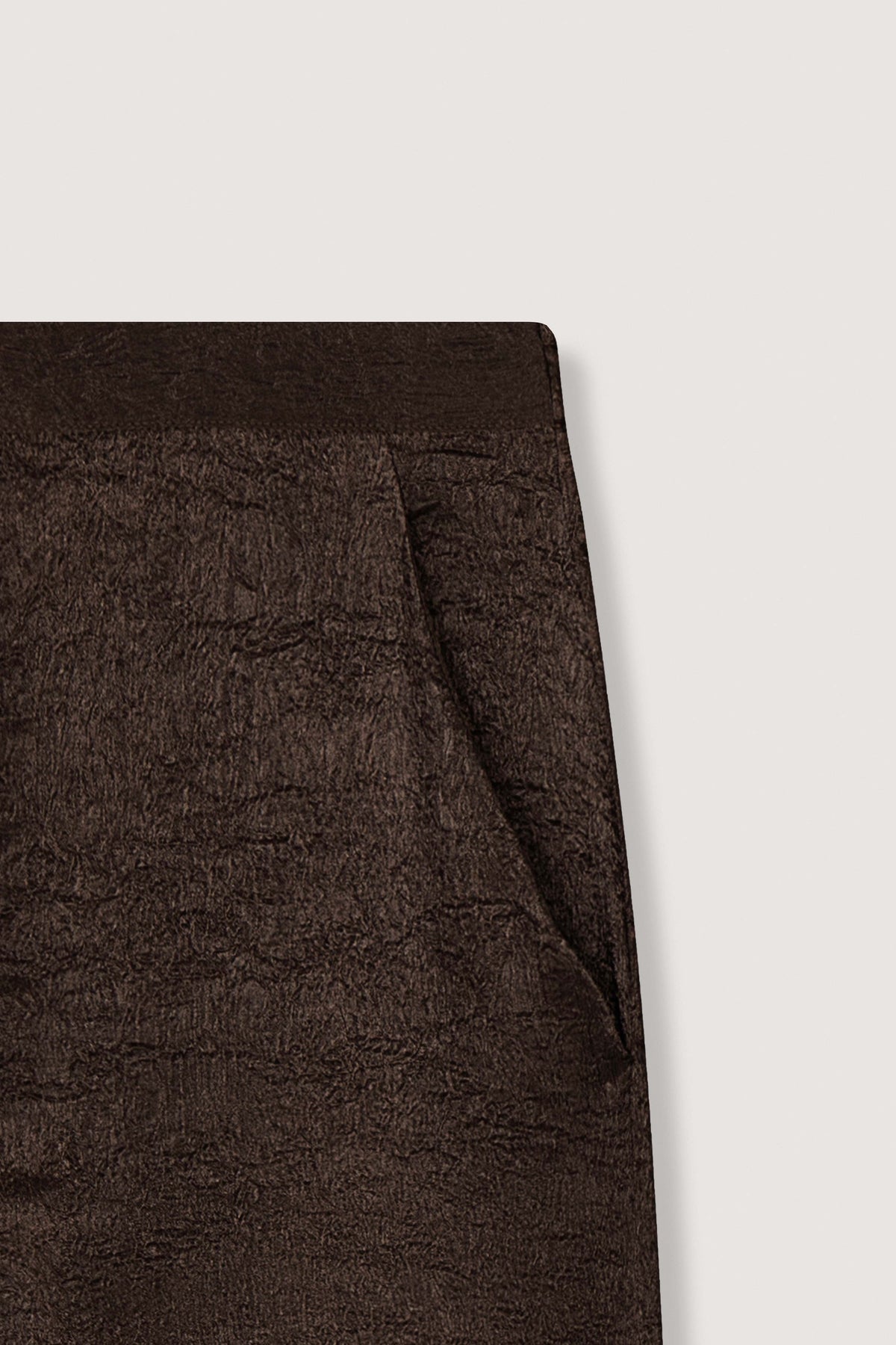 Women's Trousers Egypt - Brown Satin Cargo Trousers - 3