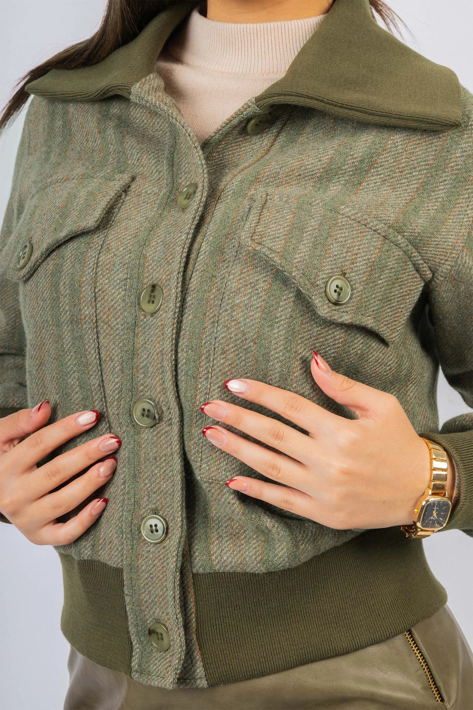Granite Green Jacquard Jacket
