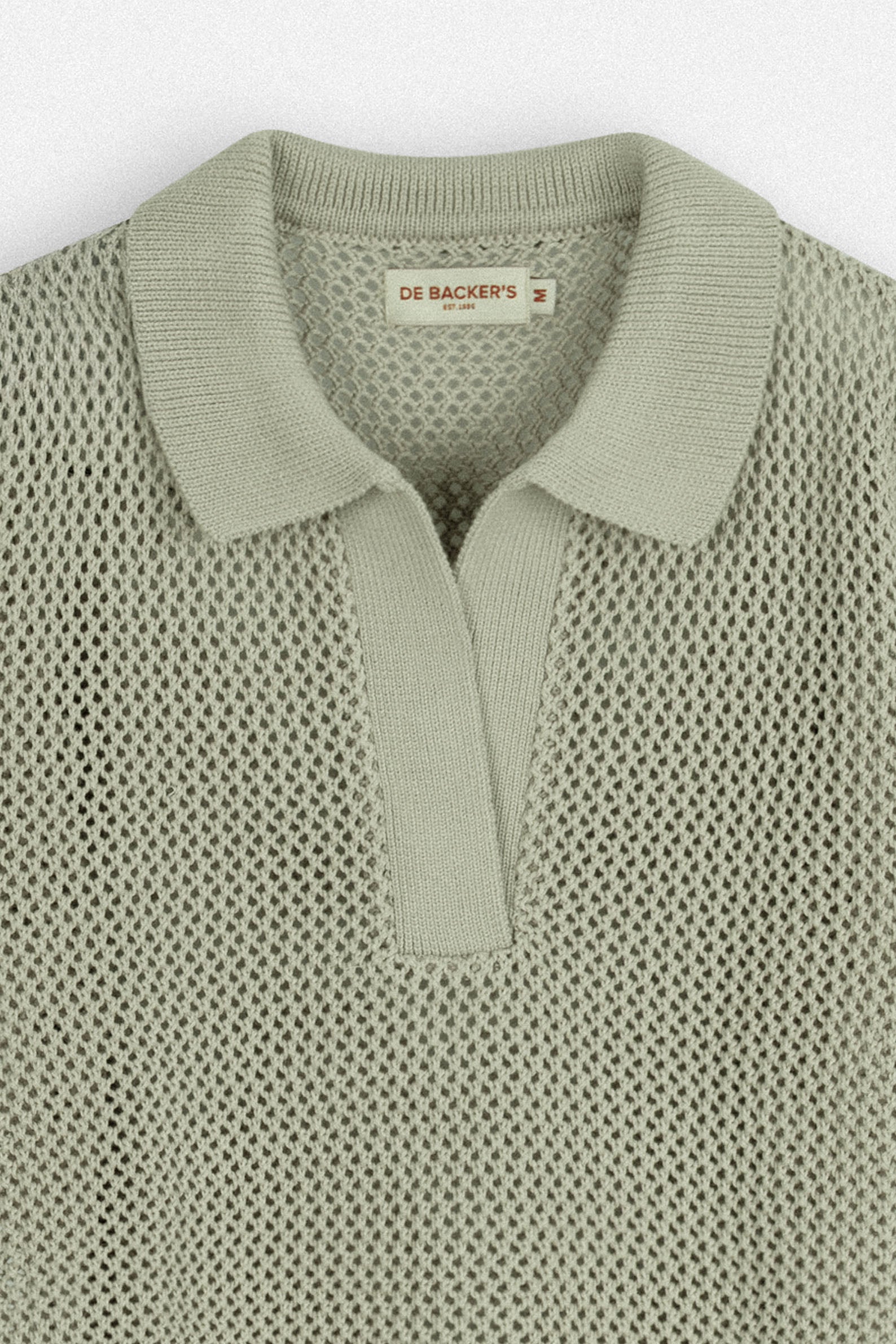 Light Green Crochet-Style Knitted T-Shirt
