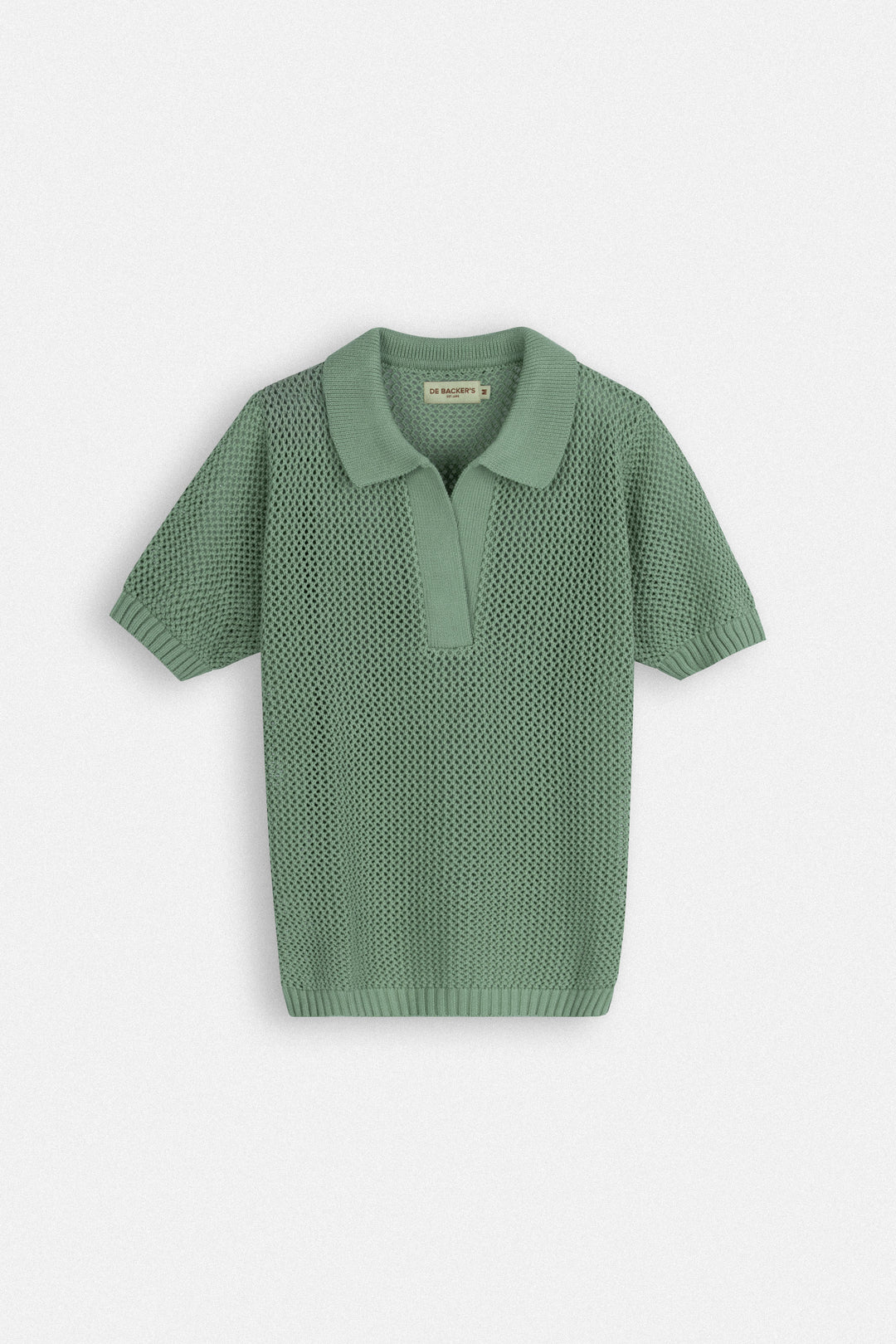 Women’s Sage Green Knit Polo Shirt