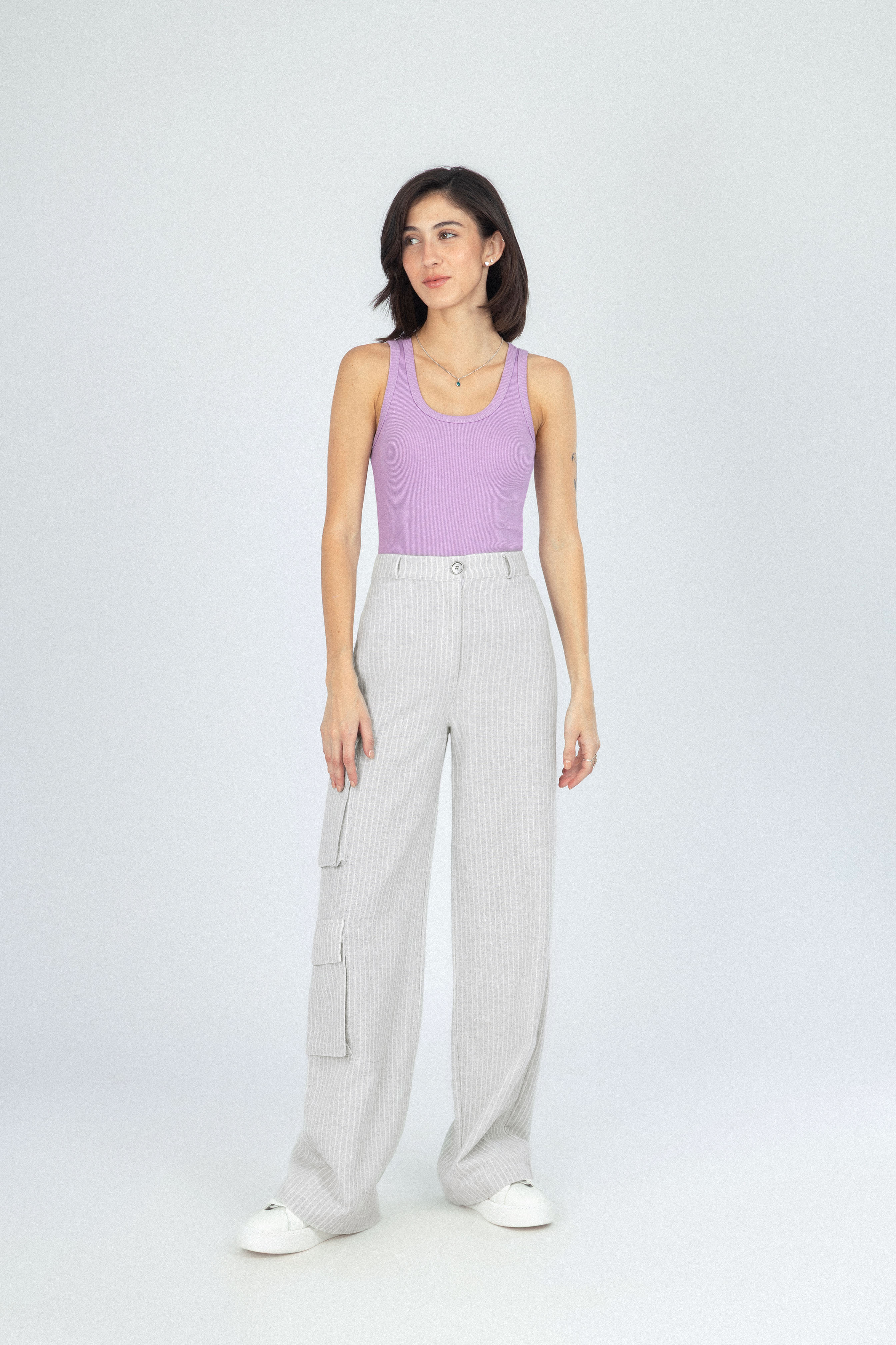 Purple Ripped Tank top