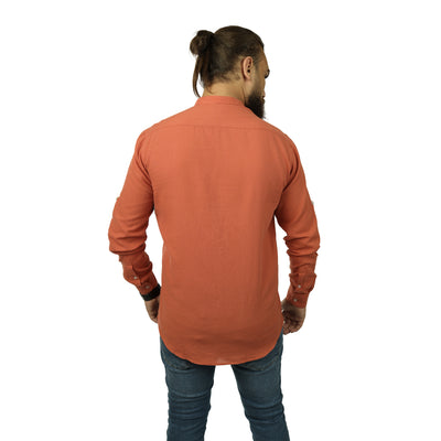 Dark-Orange Casual Shirt