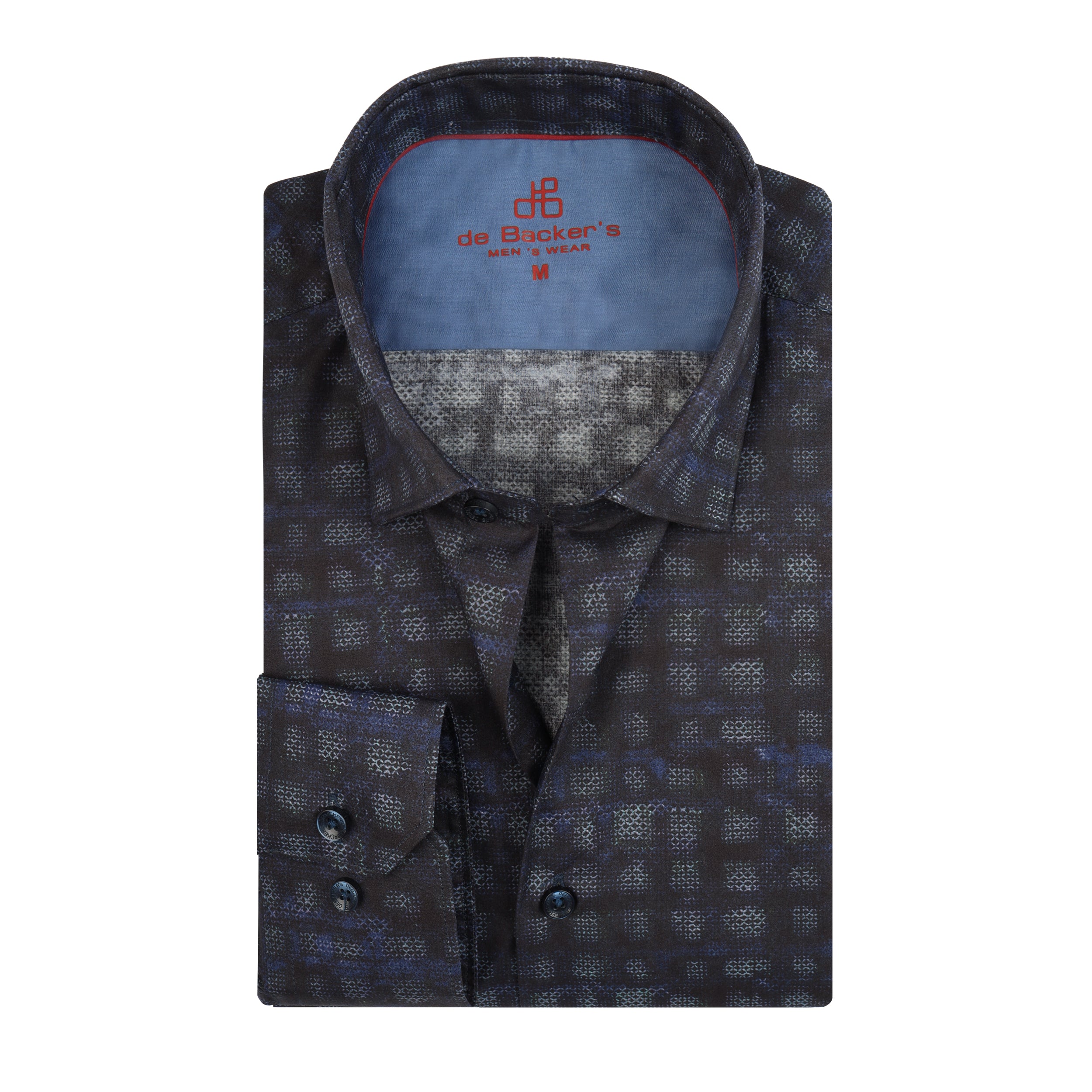 Navy Casual Printed Shirt