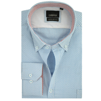 Half-sleeves White and light Blue shirt