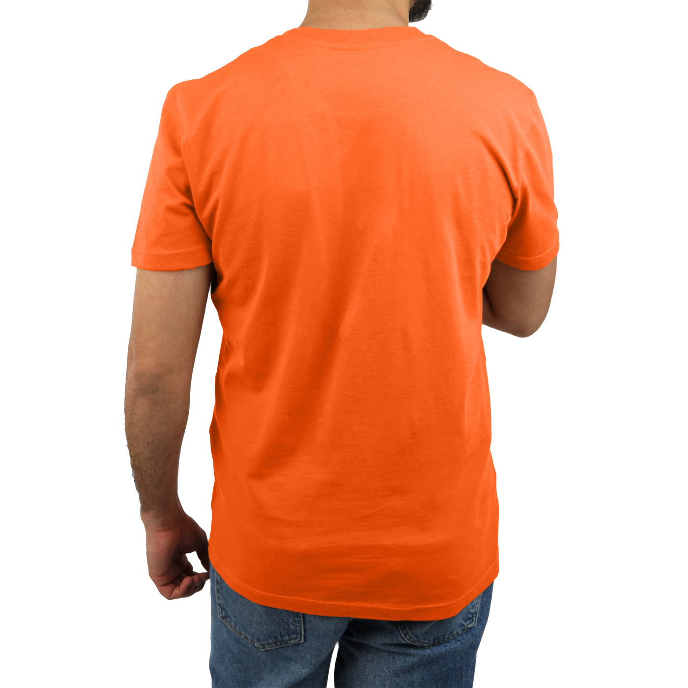Mandarin-Orange coloured round T-shirt