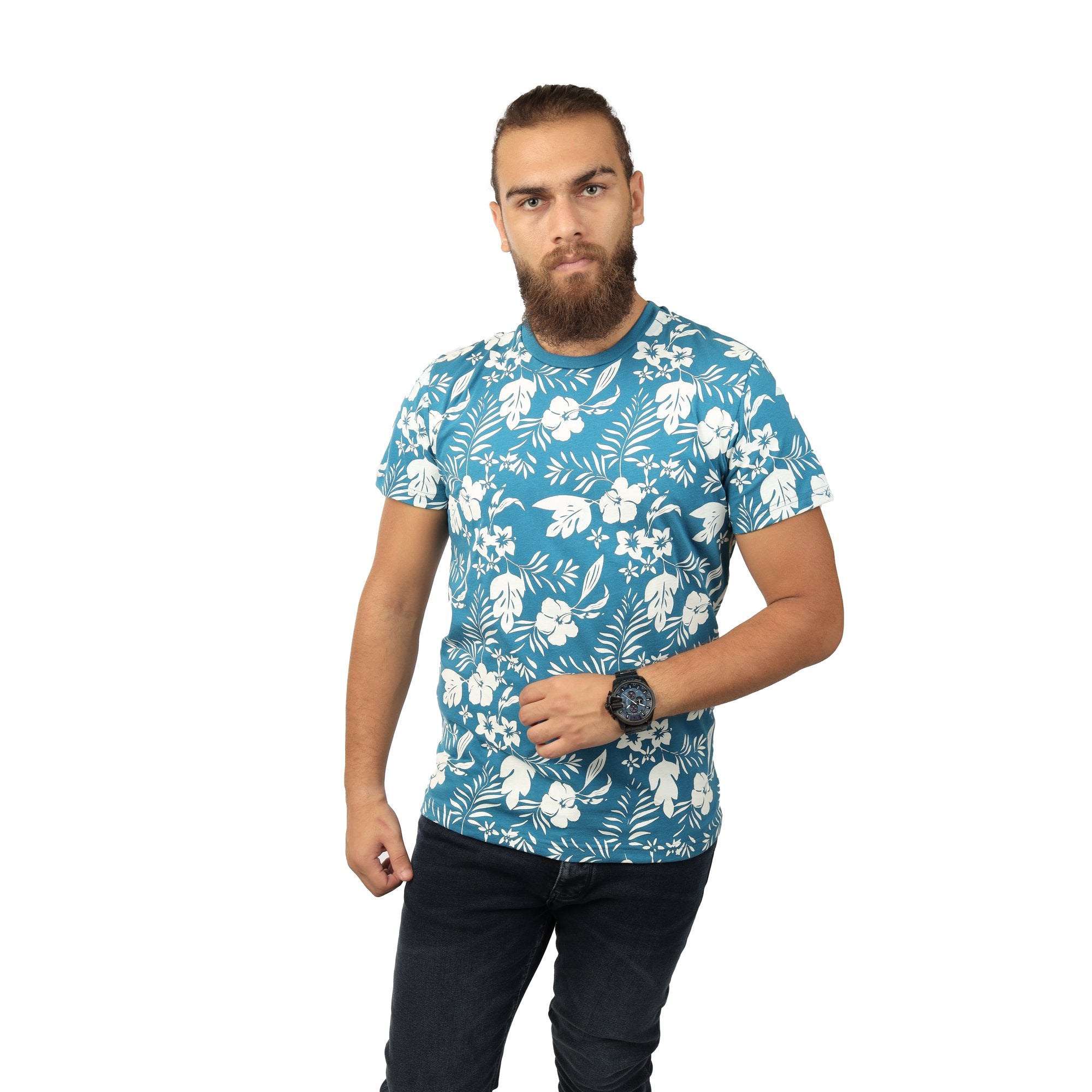 Turquoise round T-shirt