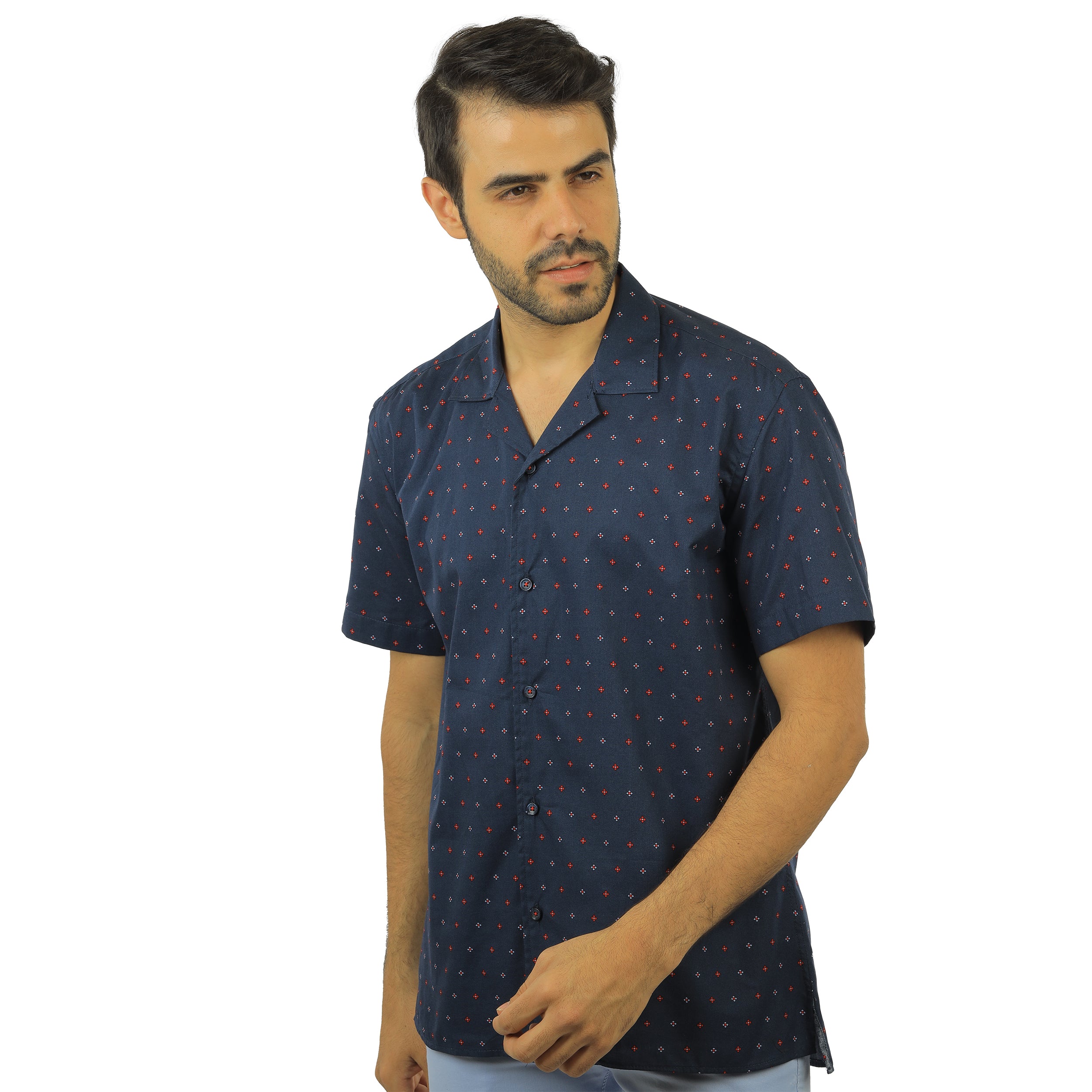 Short-sleeves Navy shirt