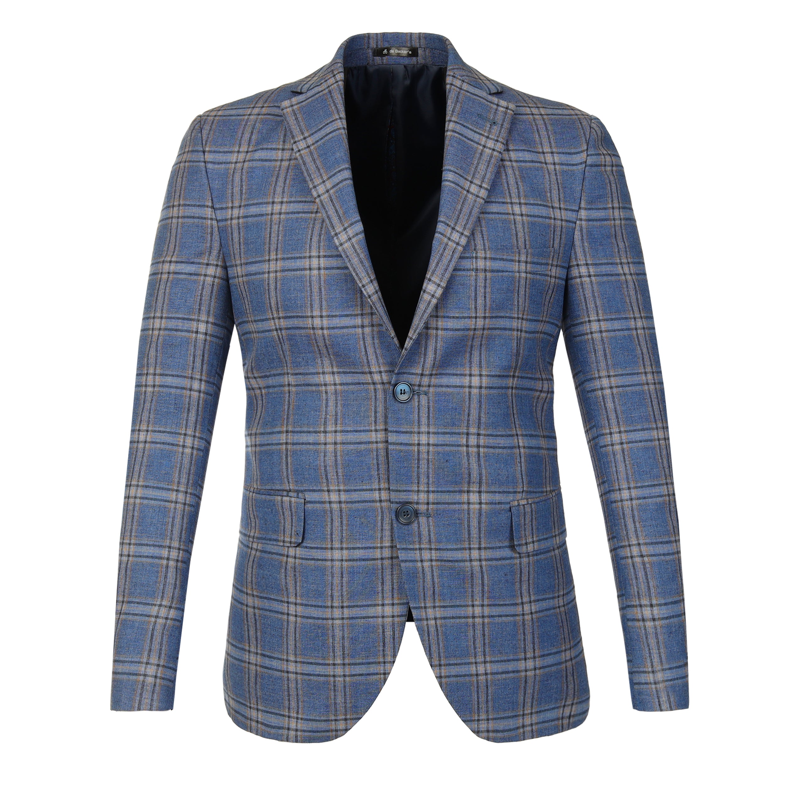 Checked Blue & Beige Blazer