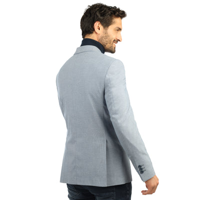 Knitted Silver Casual Blazer