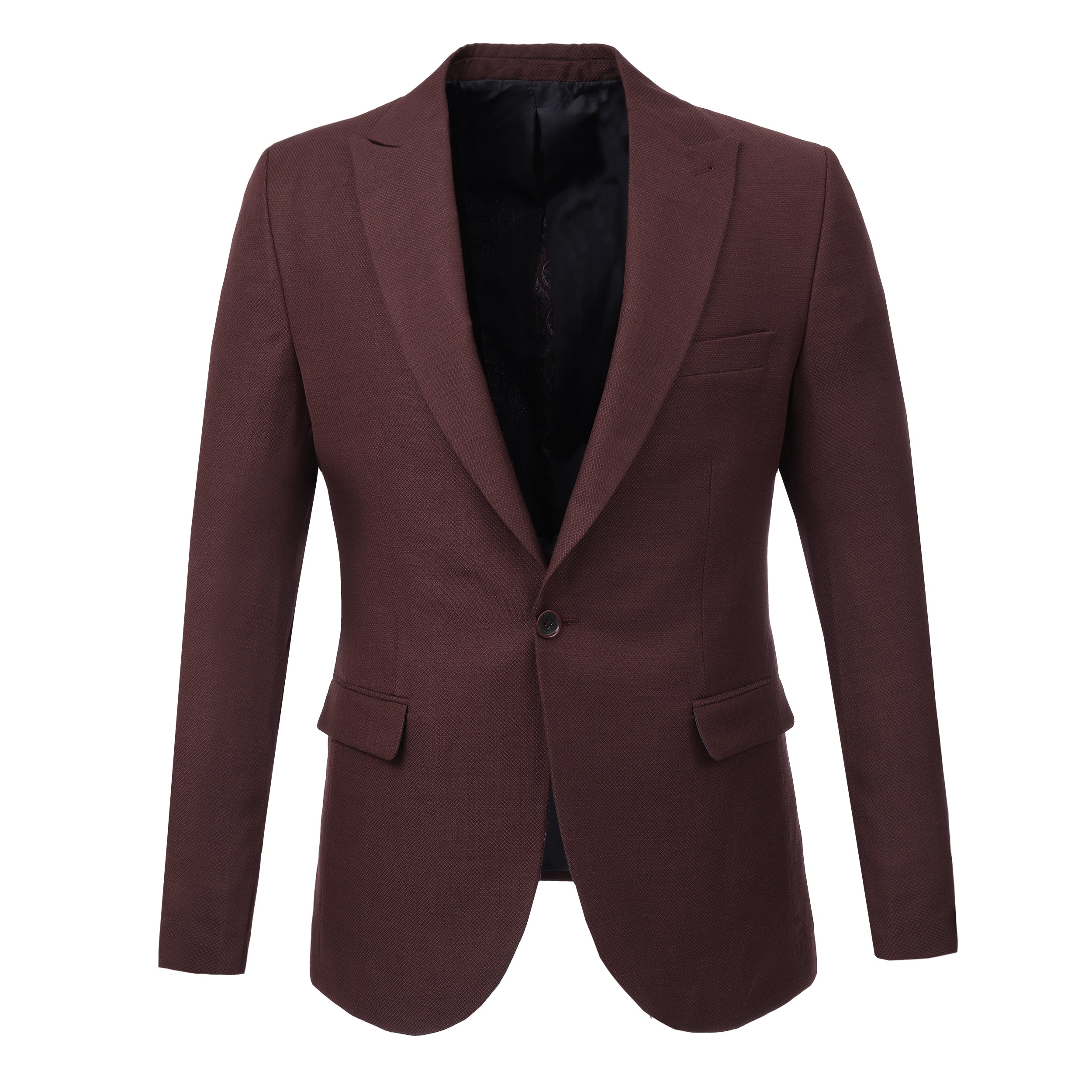 Linen Dark Red Blazer