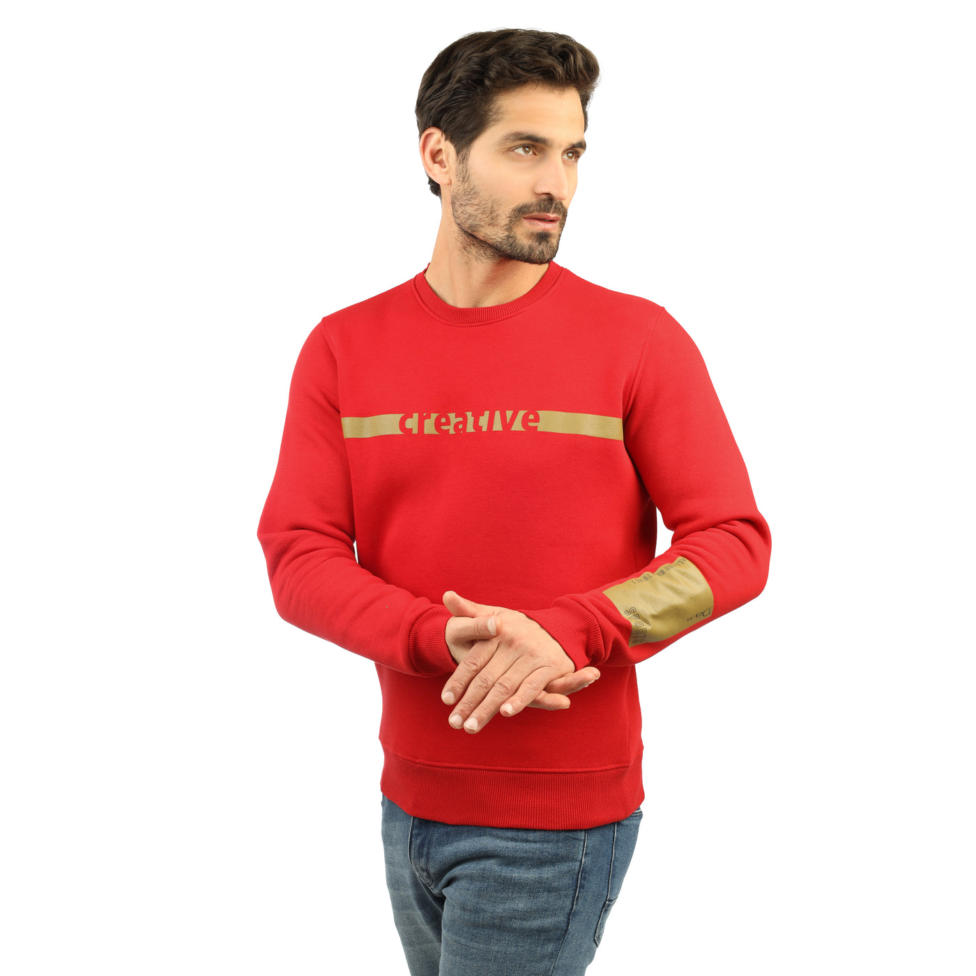 Printed Red Sweatshirt