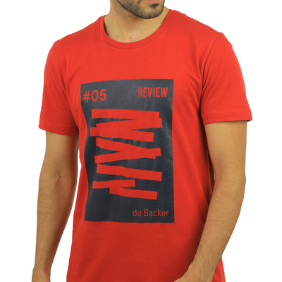 Red round T-shirt