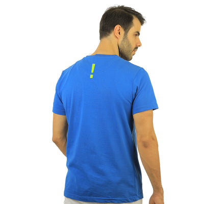 Blue round T-shirt