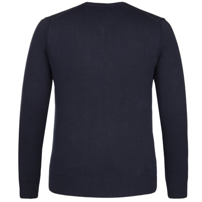 Solid Knitted V-Neck Pullover