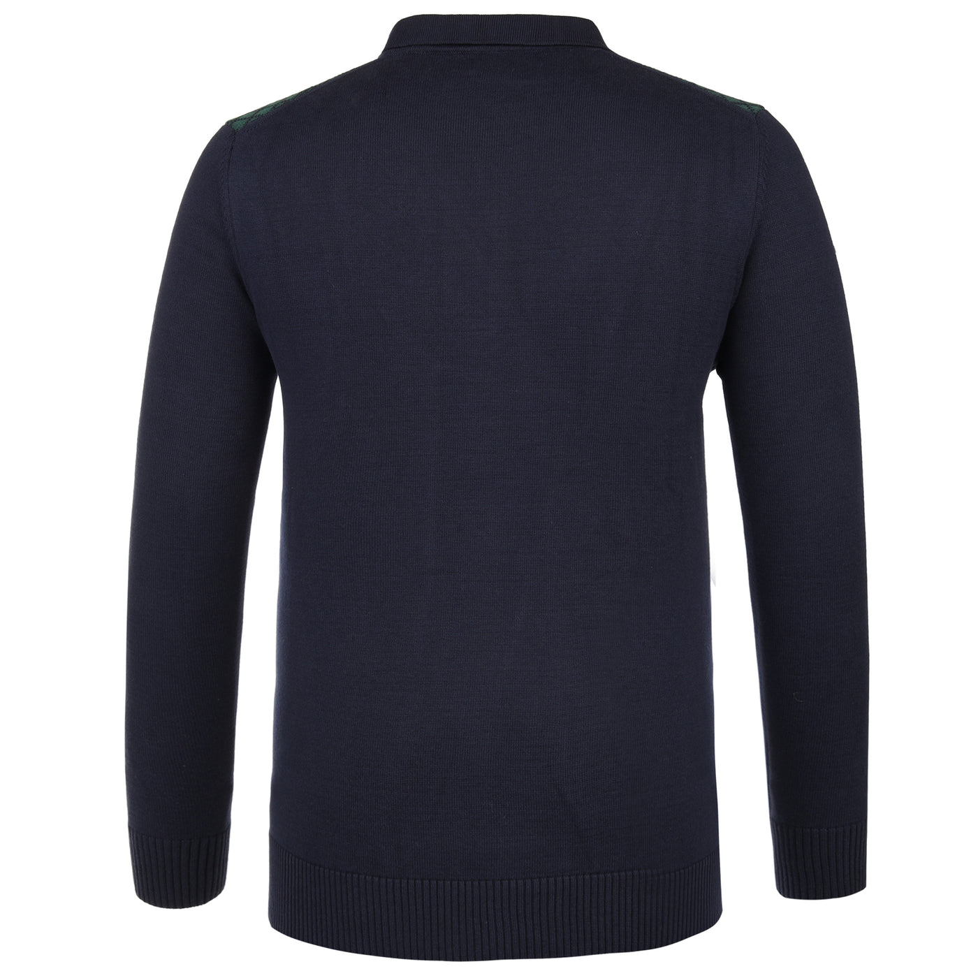 Jacquard Knitted Polo Pullover
