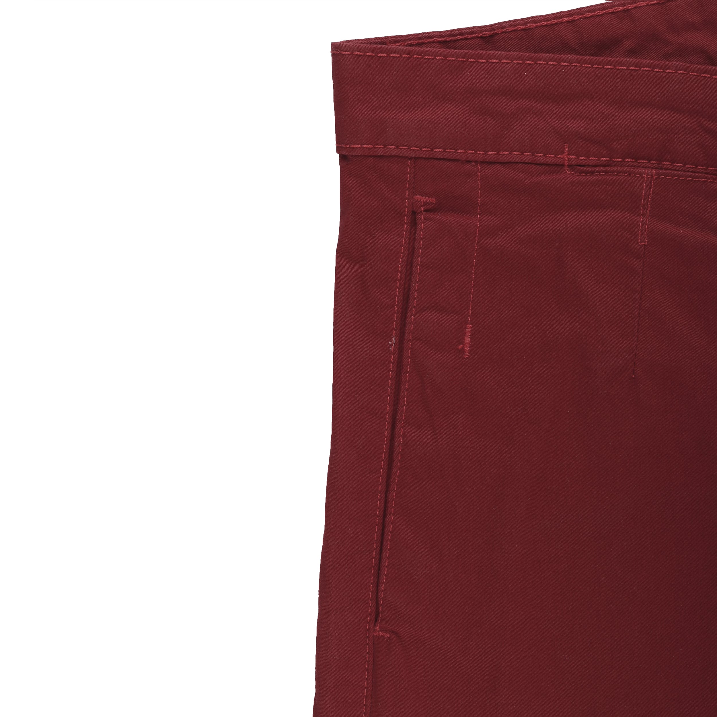 Dark-Red Gabardine Short