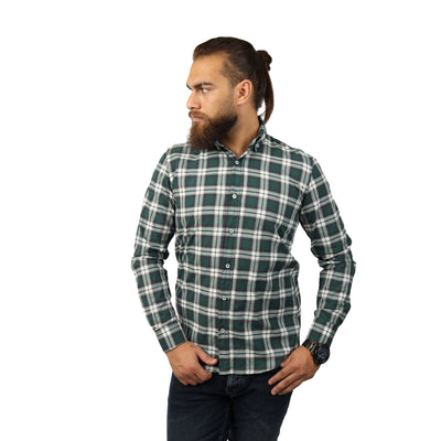 Green striped Casual Shirt