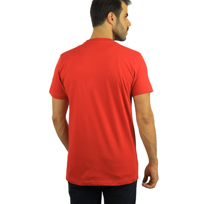 Red patterned round T-shirt