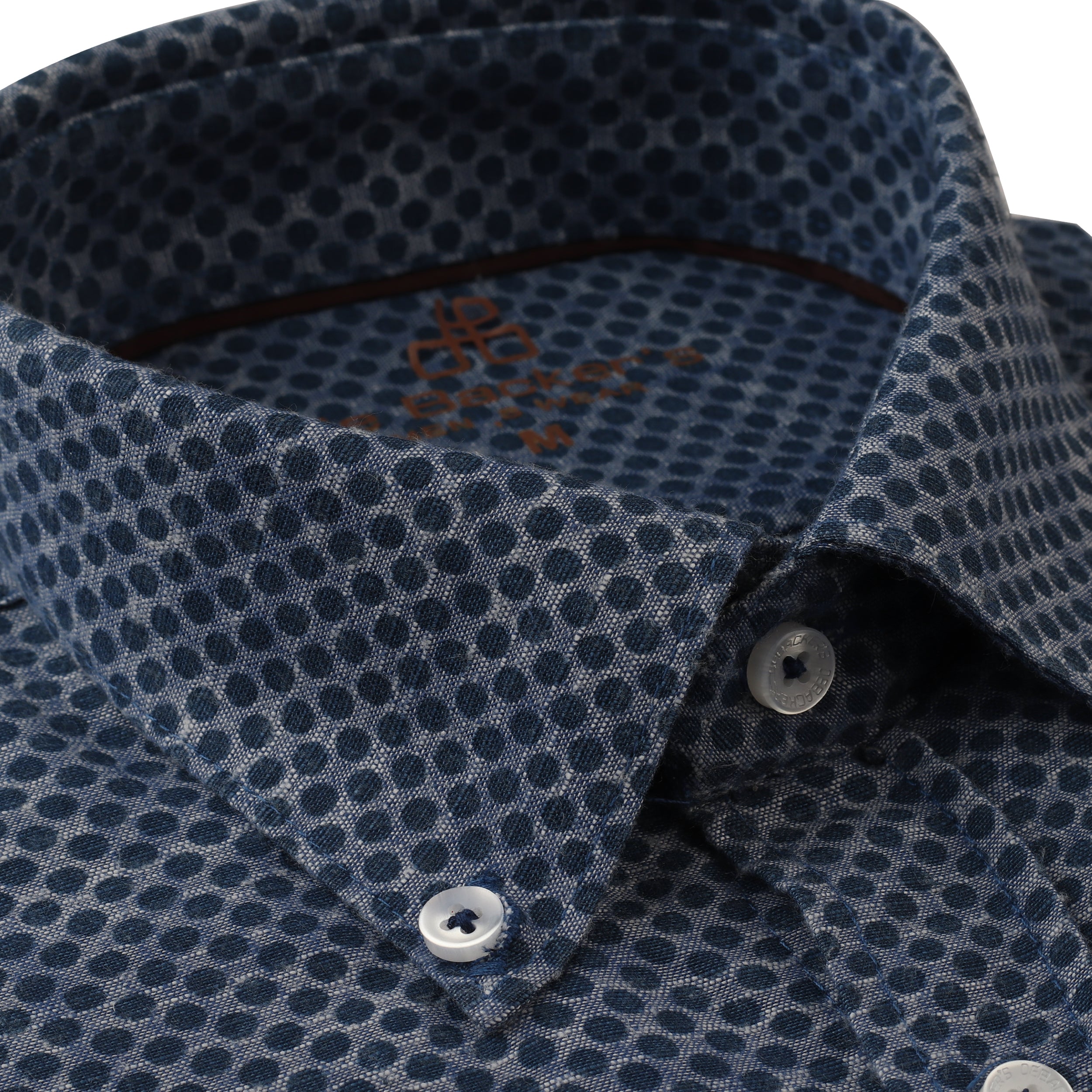 Navy patterned Casual Shirt