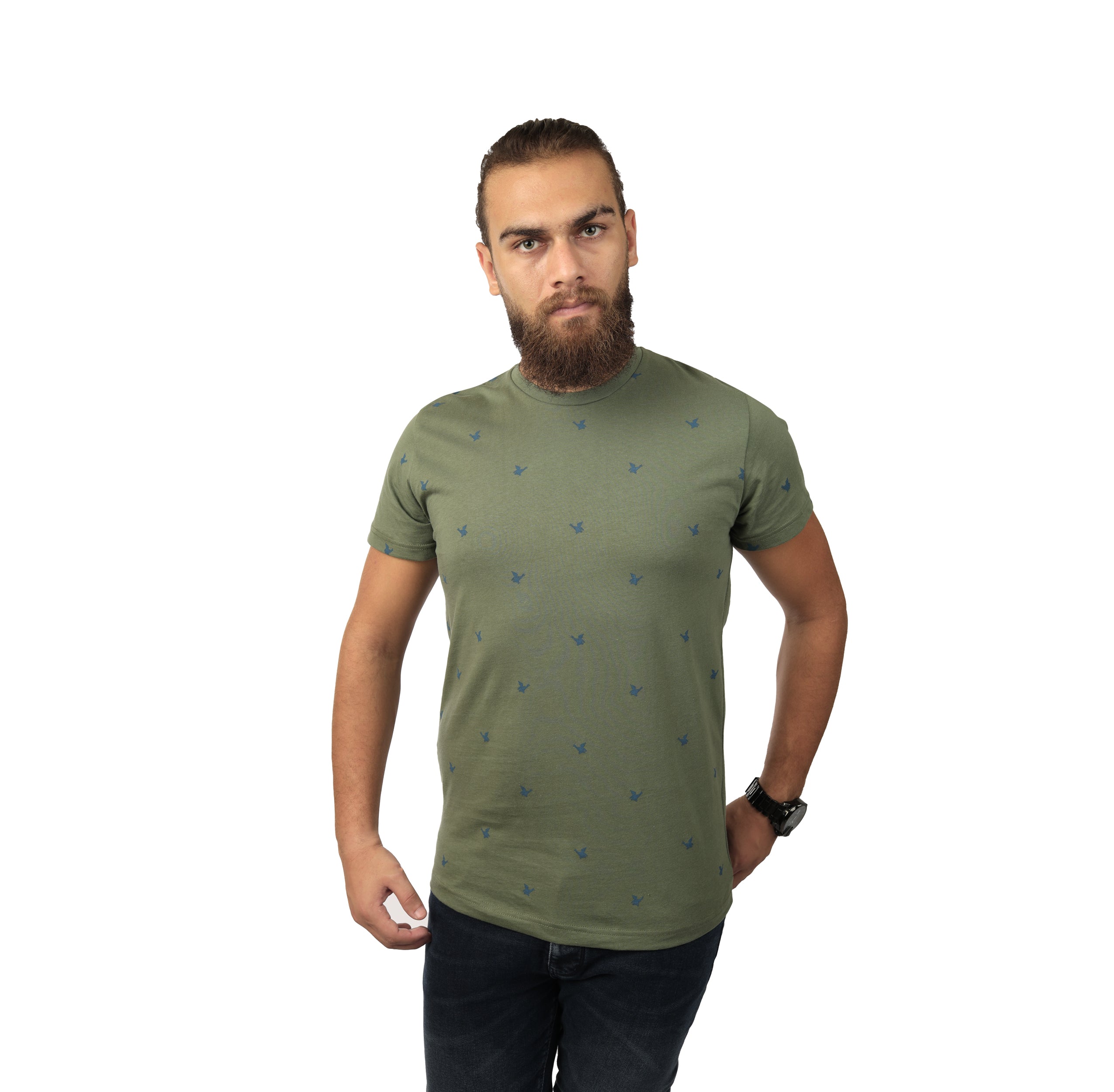 Dark-Olive round T-shirt